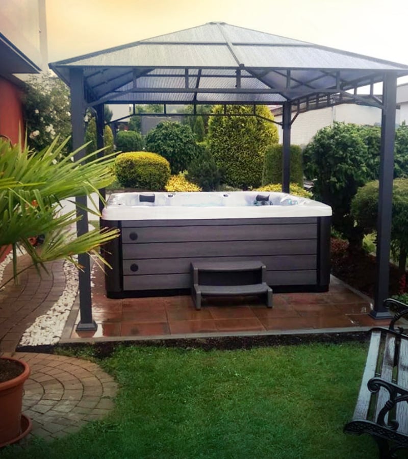 Choose a pergola design that will complement your Clarity hot tub