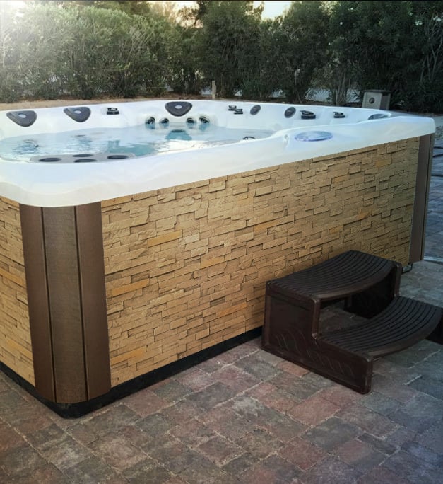 Complement your backyard space with a premium hot tub surround
