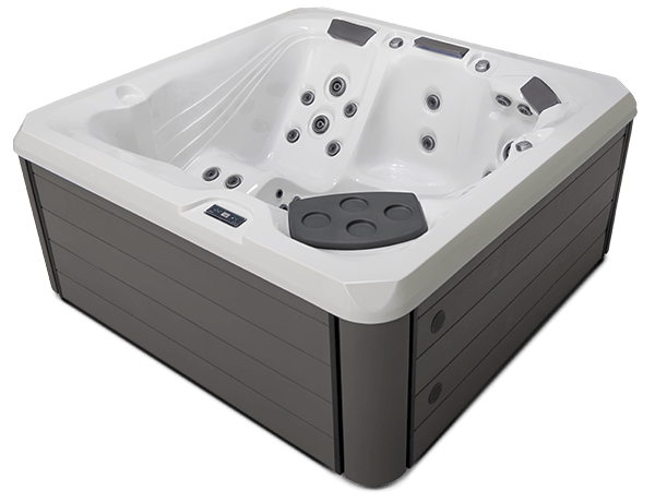 Three quarter view of a LH Series hot tub