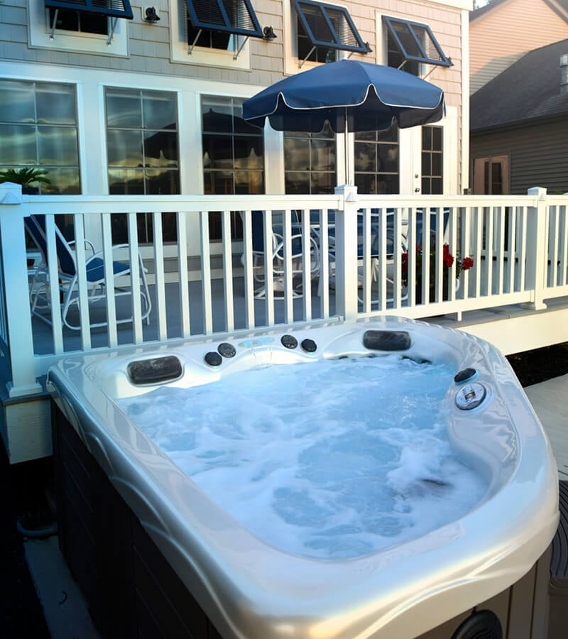 This two-person hot tub has the features and performance of a larger spa